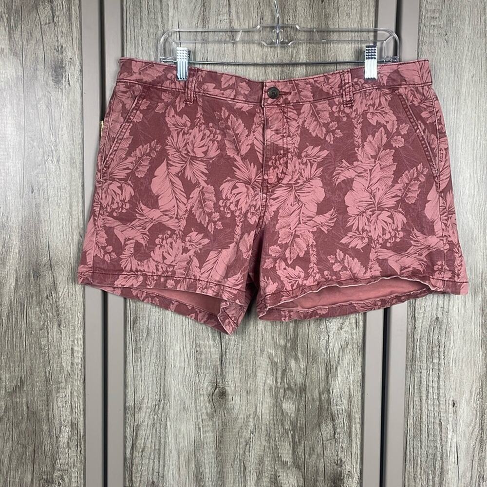 A.N.A floral mid rise twill shorts women's 16